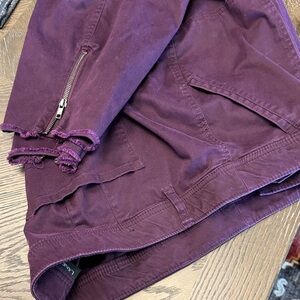 Lane Bryant Burgundy Pants with Zipper Ankles - Super Soft!
